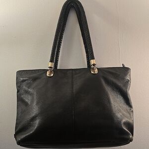 Cole haan pebbled leather shoulder Labtop Purse bag